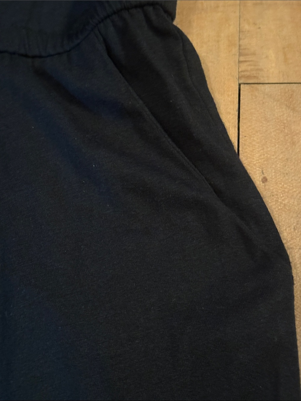 Black Short-Sleeve Drawstring Waist Jumpsuit - Picture 4 of 5